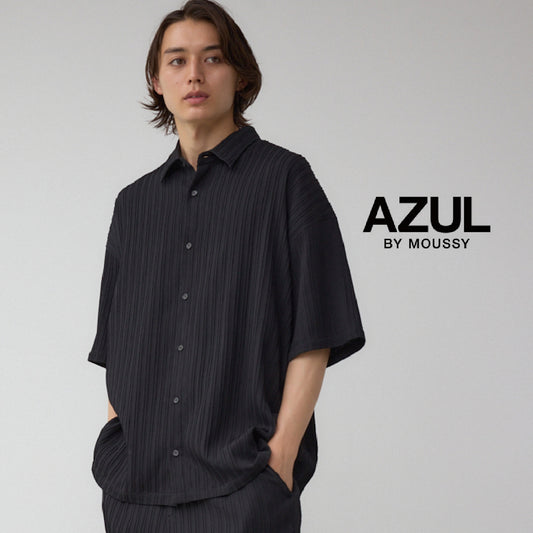 現貨 🇯🇵 AZUL 清涼百褶短袖透氣襯衫