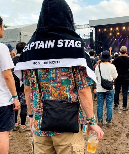 🇯🇵 CAPTAIN STAG鹿牌 連帽毛巾披肩