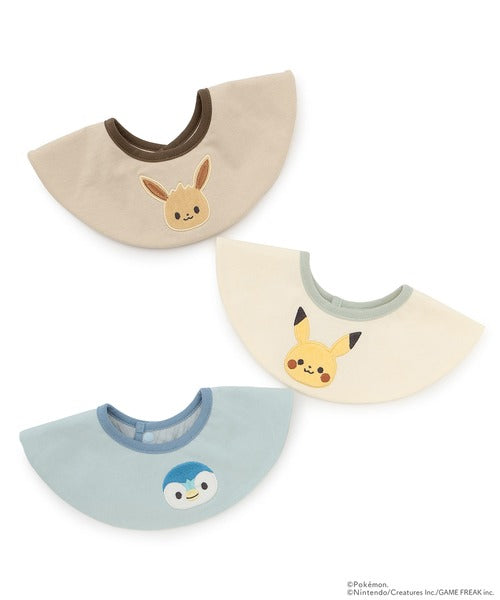 🇯🇵 petit main 寶可夢刺繡嬰兒口水巾/圍兜