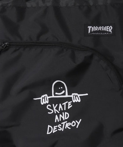 🇯🇵 THRASHERx Mark Gonzales 聯名插畫 輕量抽繩後背包/束口包