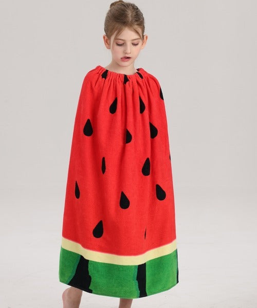 🇯🇵 Ｗatermelon西瓜兒童柔軟波普風設計裹身浴巾