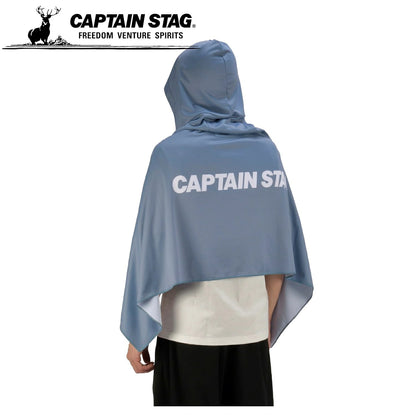 🇯🇵 CAPTAIN STAG鹿牌 冰感連帽毛巾披肩